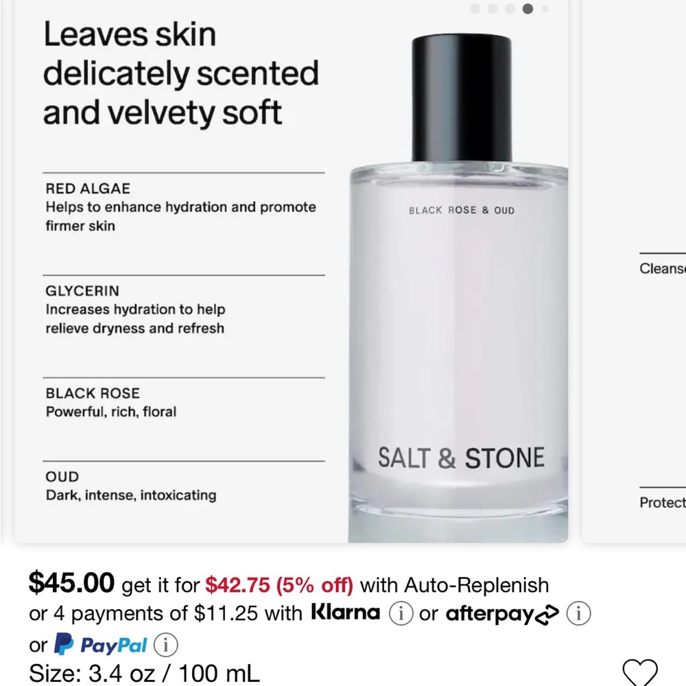 NIB Salt and stone black rose and oud body and hair mist new Sephora - Picture 6 of 8